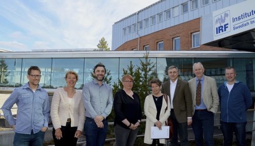 From left: Stefan Karlsson (staff representative), Anneli Sjögren, Mark Pearce, Anna-Karin Ukonsaari (Financial Manager), Anja Taube, Stas Barabash, Anders Jörle, Uwe Raffalski (staff representative), May 2016 (Photo: Rick McGregor, IRF)